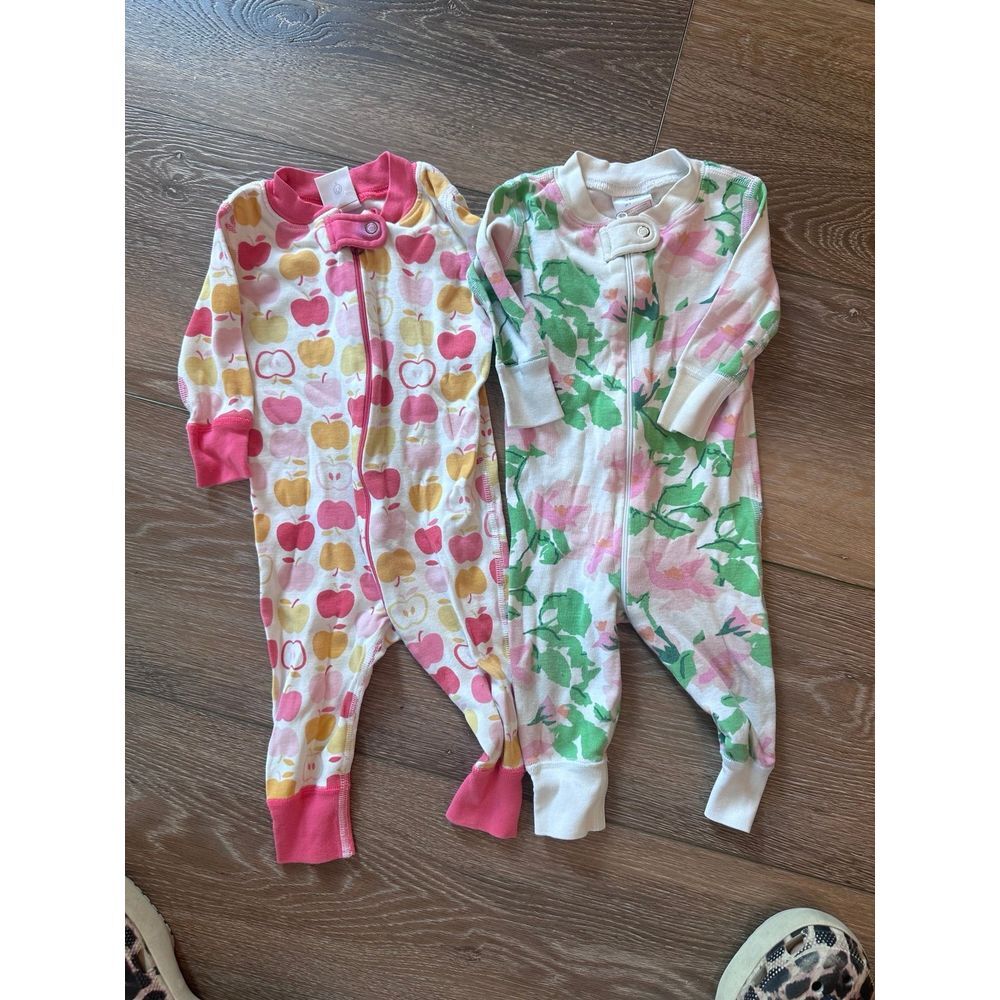 Hanna Andersson organic cotton flower Jammie's apples 60